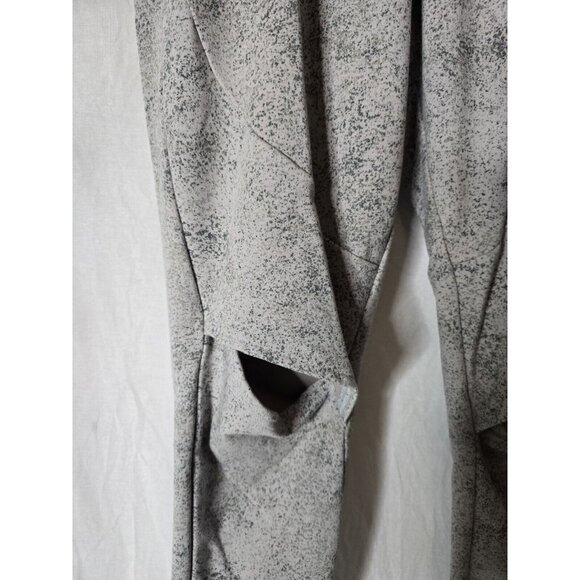 Gymshark Chalk Joggers Women's Gray White Paint Splatter Cut Out Knees Zip- XS - Picture 2 of 12